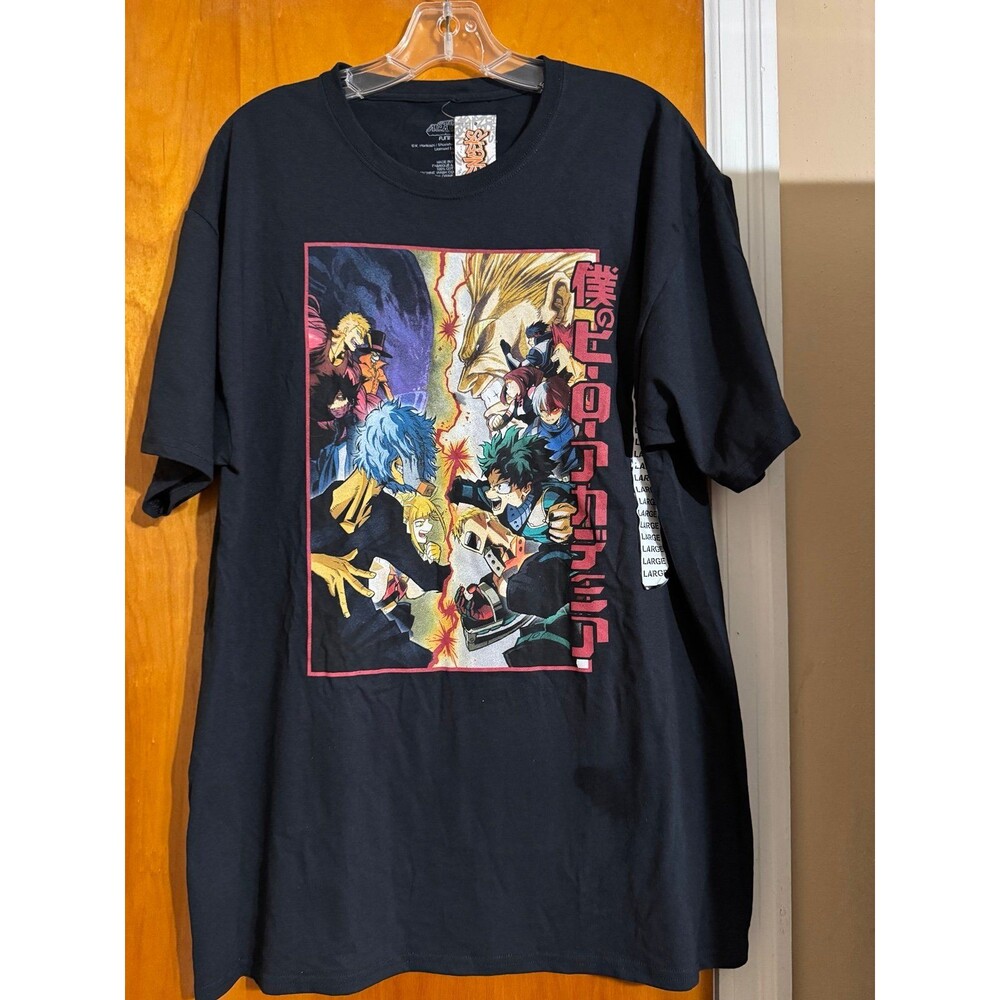 My Hero Academia Anime T-Shirt Black size L